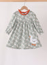 Grey goose applique ruffle dress