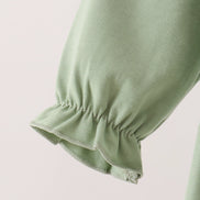 Sage Reindeer Applique Ruffle Romper