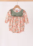 Green floral ruffle bubble