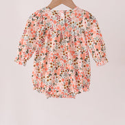 Green floral ruffle bubble