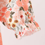Green floral ruffle bubble