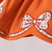 Orange floral ruffle bloomer set