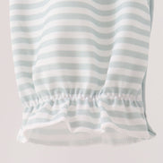 Sage santa applique stripe romper