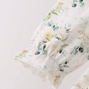 Sage floral smocked ruffle pants set