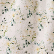 Sage floral smocked ruffle dress