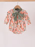 Green floral bow bubble