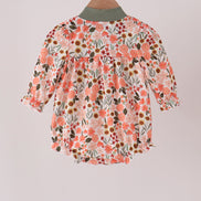 Green floral bow bubble