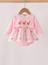 Pink chicken embroidery bubble