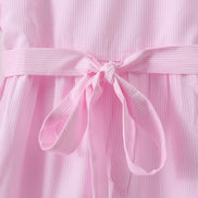 Pink stripe tiered maxi dress