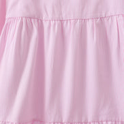Pink stripe tiered maxi dress
