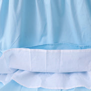 Blue smocked ruffle tiered dress