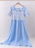 Blue floral ruffle dress