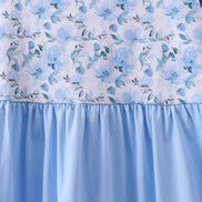Blue floral ruffle dress