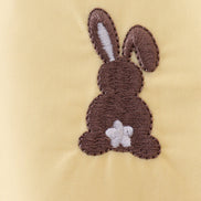 Beige bunny embroidery button down shirt