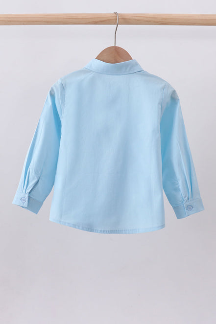 Blue button down shirt