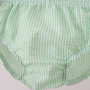 Red stripe watermelon embroidery seersucker bloomer set