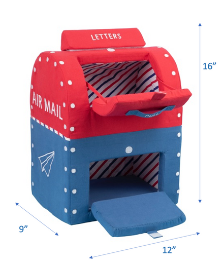 Plush "Air Mail" Post Box — Soft Toddler Post Office Play Toy