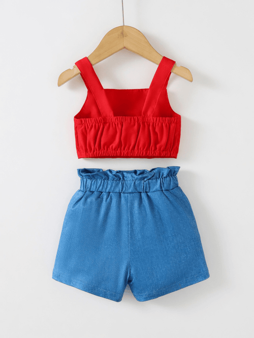 Children's Bow Tank and Shorts Set - Little Janey Shop