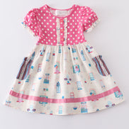 Platinum balcony pink dot dress