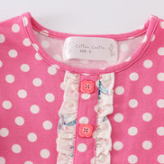 Platinum balcony pink dot dress