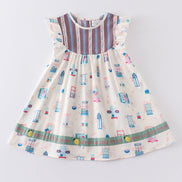 Platinum balcony ruffle dress