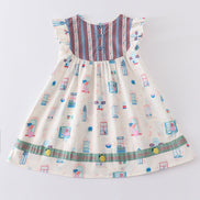 Platinum balcony ruffle dress