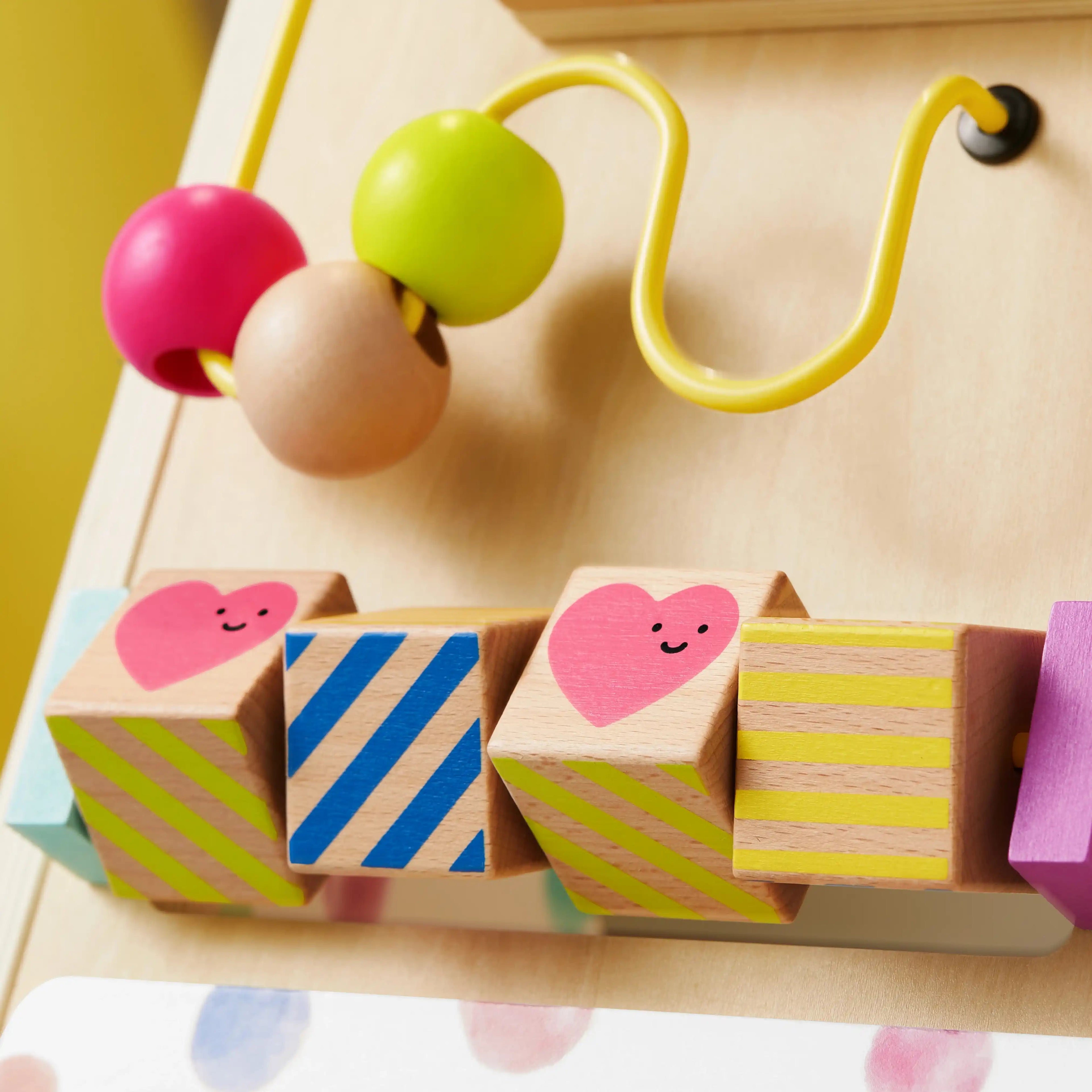 Tiny Land® Rainbow Wooden Baby Walker — Natural Wood Activity Push Toy for Babies | Little Janey