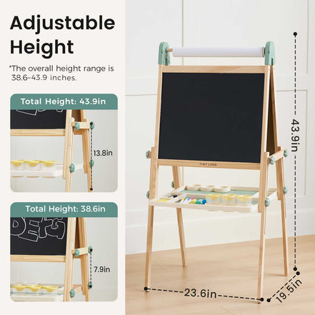 Tiny Land® Pink Magnitales Easel & Paper Roll Set