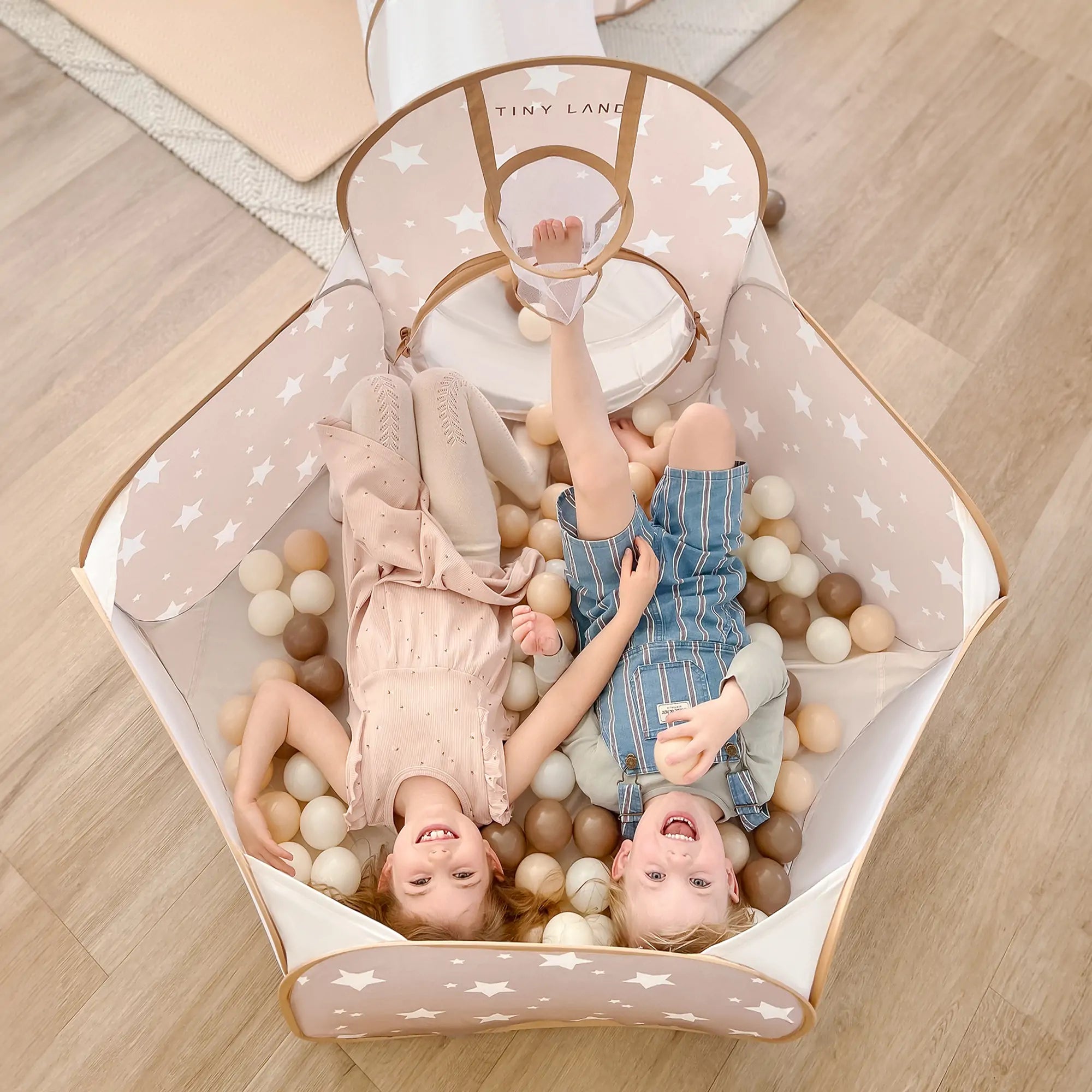 Tiny Land® 5-in-1 Kids Play Tunnel — Soft Peachskin Toddler Crawl Tunnel | Little Janey