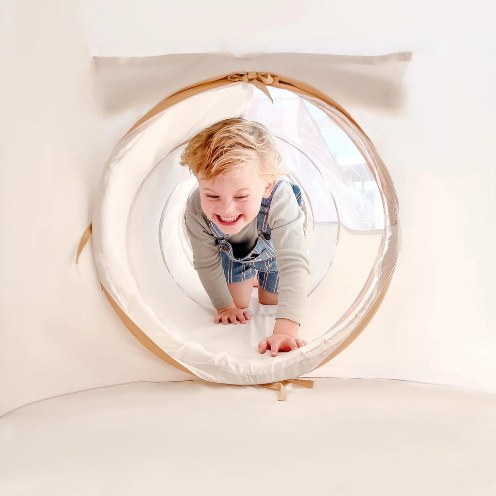 Tiny Land® 5-in-1 Kids Play Tunnel — Soft Peachskin Toddler Crawl Tunnel | Little Janey