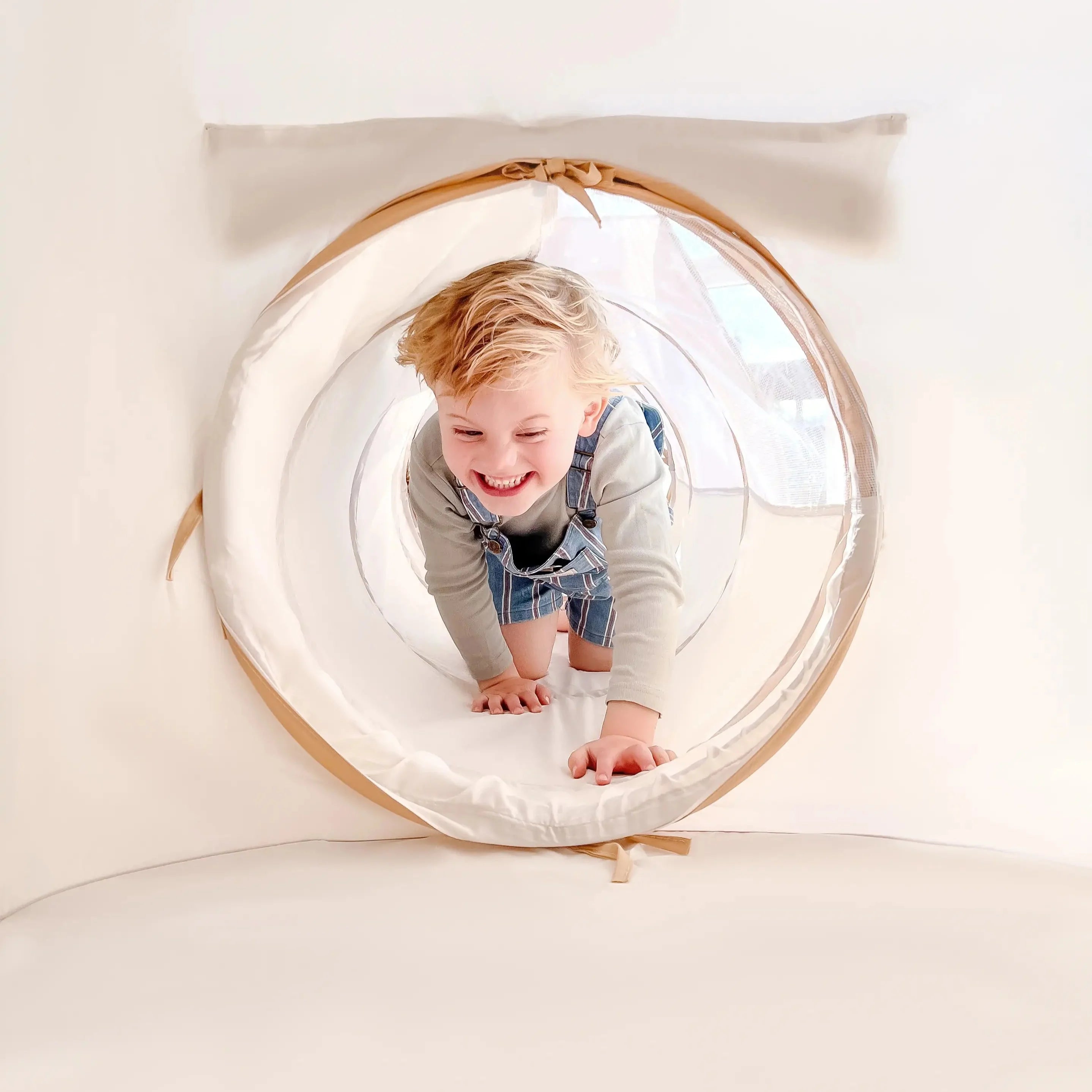 Tiny Land® 5-in-1 Kids Play Tunnel — Soft Peachskin Toddler Crawl Tunnel | Little Janey