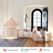 Tiny Land® Compact Adventure 3-in-1 Play Tunnel With no Balls