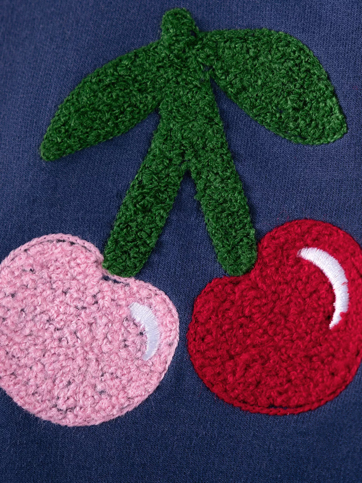 Children's Cherry Appliqued Long Sleeve Dress - Little Janey Shop