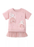 Children's Round Neck Short Sleeve Sweatshirt Dress - Little Janey Shop