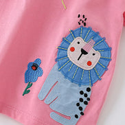 Children's Cute Cartoon Embroidered Short Sleeve T-Shirt - Little Janey Shop