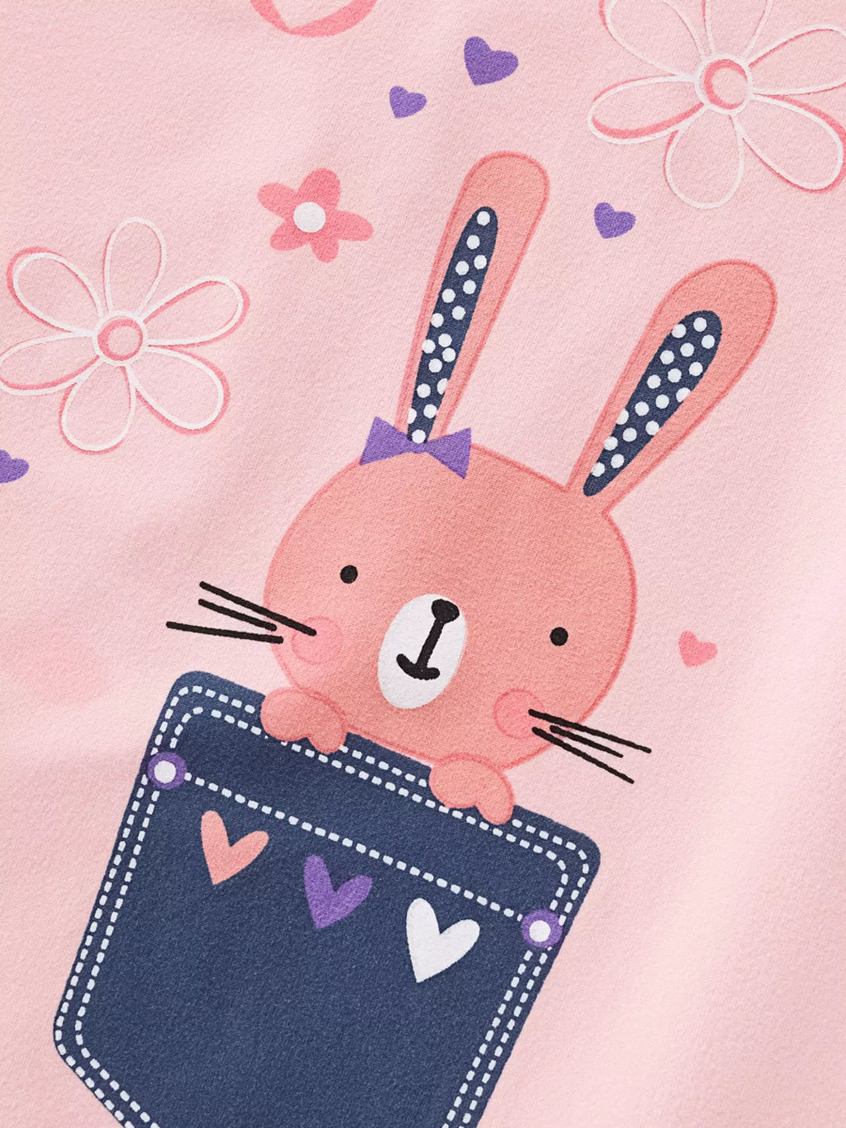 Children's Bunny Round Neck T-Shirt - Little Janey Shop