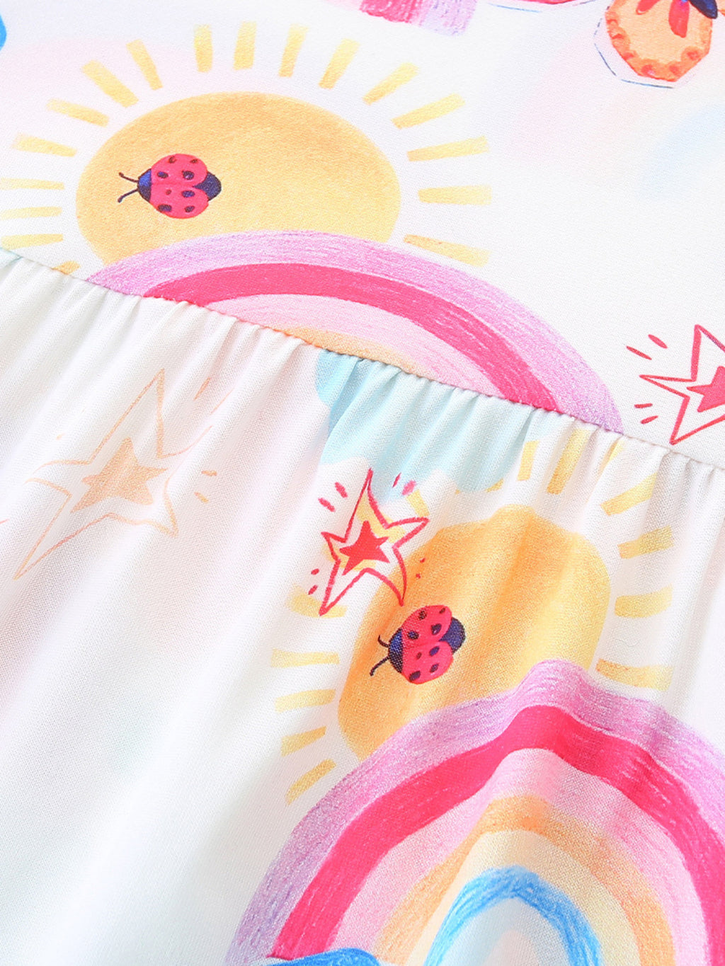 Children's Rainbow Butterfly Print Casual Dress - Little Janey Shop