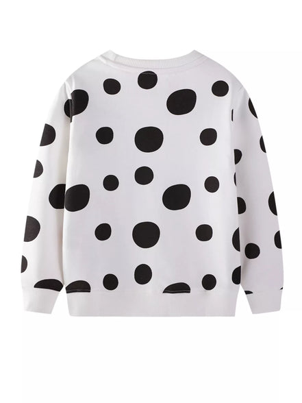 Children's Bee Applique Polka Dot Sweatshirt - Little Janey Shop