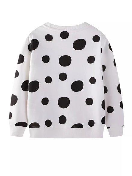 Children's Bee Applique Polka Dot Sweatshirt - Little Janey Shop
