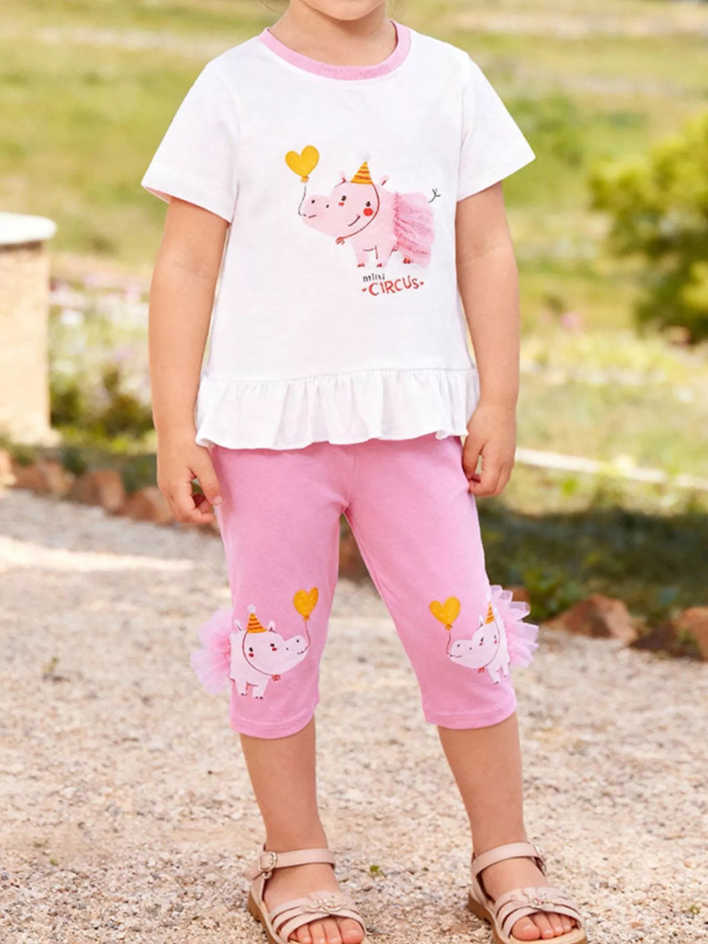 Children's Ruffled Hem Top and Capri Set - Little Janey Shop