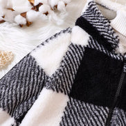 Children's Cozy Plaid Hooded Fleece Jacket - Little Janey Shop
