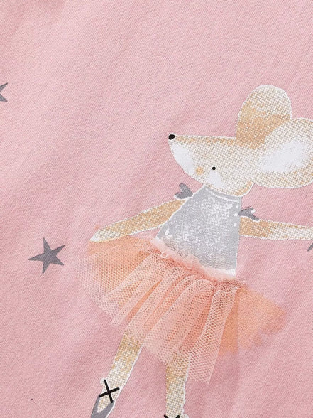 Children's Mouse Ballerina Round Neck Tee - Little Janey Shop