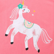 Children's Cute Unicorn Graphic Short Sleeve T-Shirt - Little Janey Shop