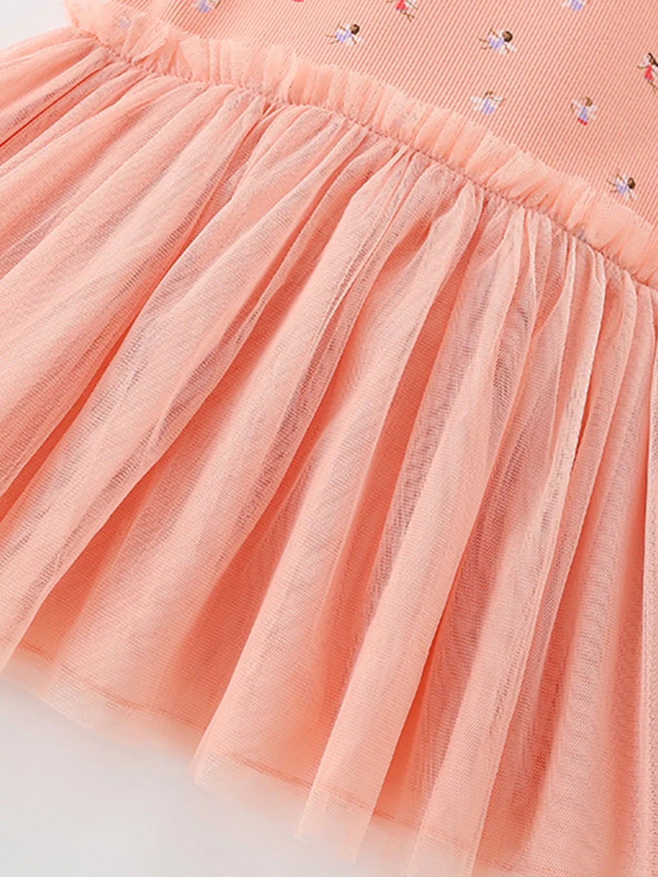 Children's Printed Tulle Layered Dress - Little Janey Shop