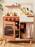 Tiny Land® Wooden Play Kitchen for Toddlers - Honey Kitchenette Pretend Cooking Set