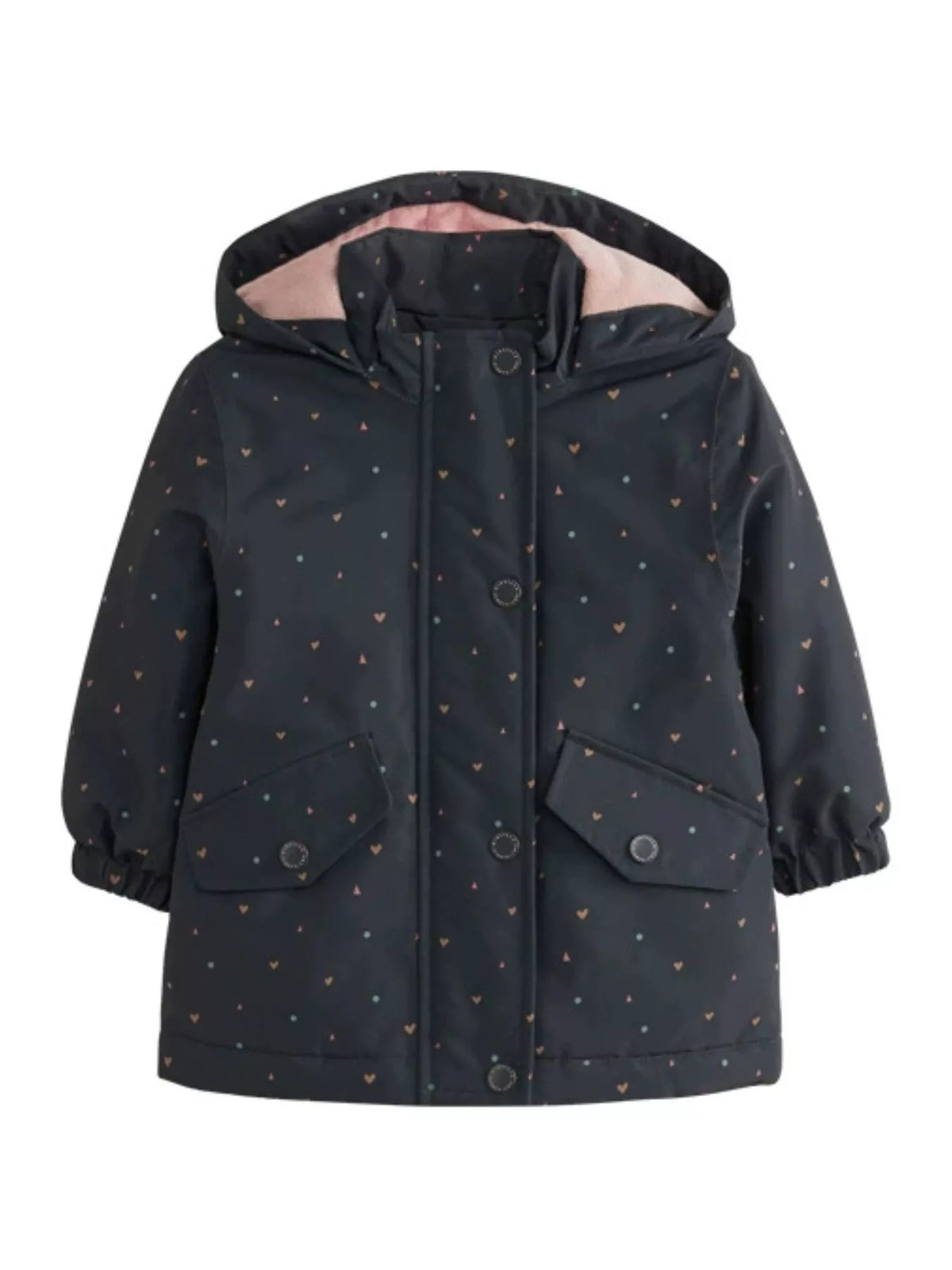 Children's Heart Print Zip Up Jacket - Little Janey Shop