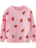 Children's Ladybug Print Crew Neck Sweatshirt - Little Janey Shop