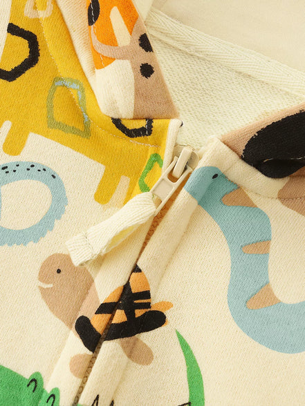 Children's Animal Print Zip - Up Hoodie - Little Janey Shop