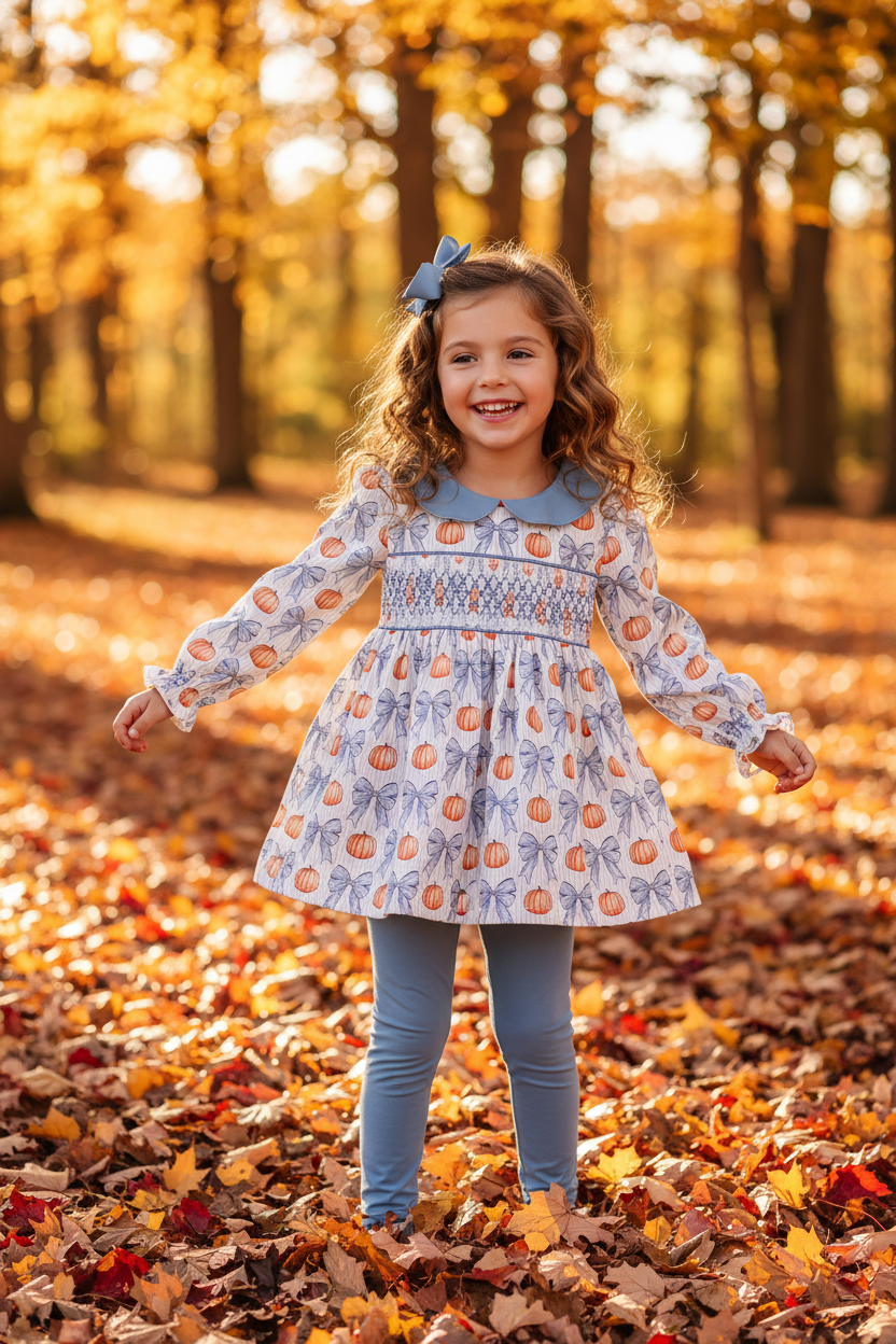 Blue Pumpkin Smocked Set – 7-8 Year Old Lifestyle Ad