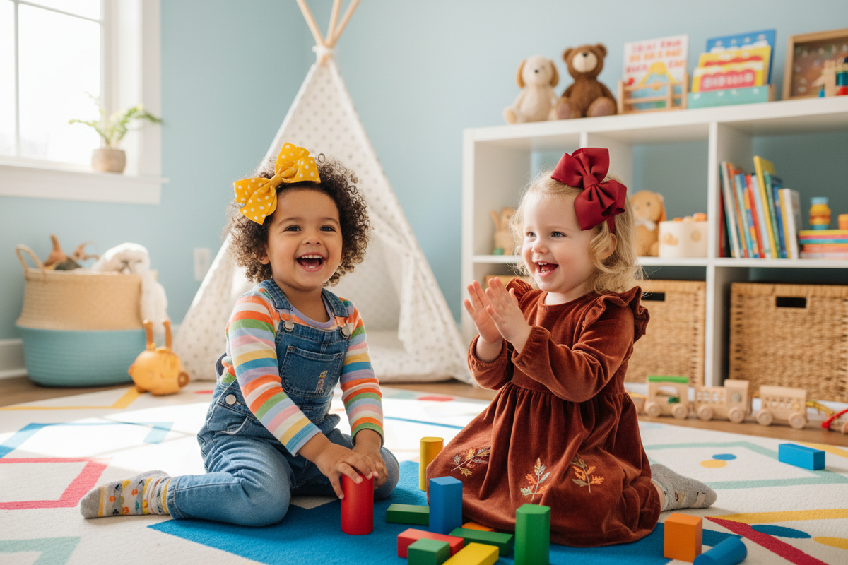 Bright Happy Playroom Toddler Banner